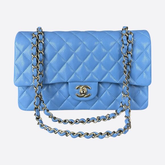 Chanel Blue Caviar Quilted Medium Flap Bag - Picture 1 of 8